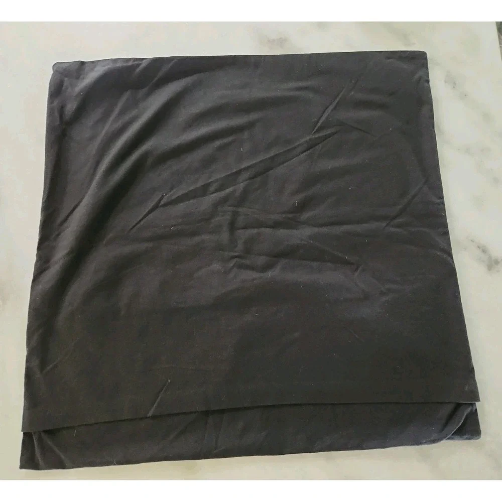 Pottery Barn SUZANI Black White Embroidered Euro Sham / Pillow Cover 24x24 EC